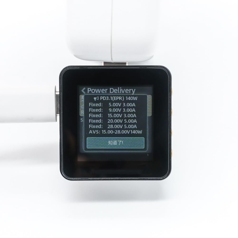 Power-Z KM003C Przenośny tester szybkiego ładowania USB-C PD3.1 QC5.0 Cyfrowy woltomierz i amperomierz Tester banku