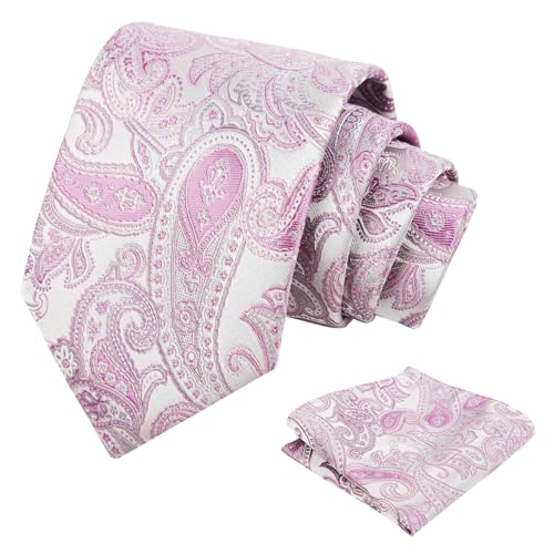 Image of Alizeal Mens 3.15'' Vintage Paisley Tie Pocket Square Set