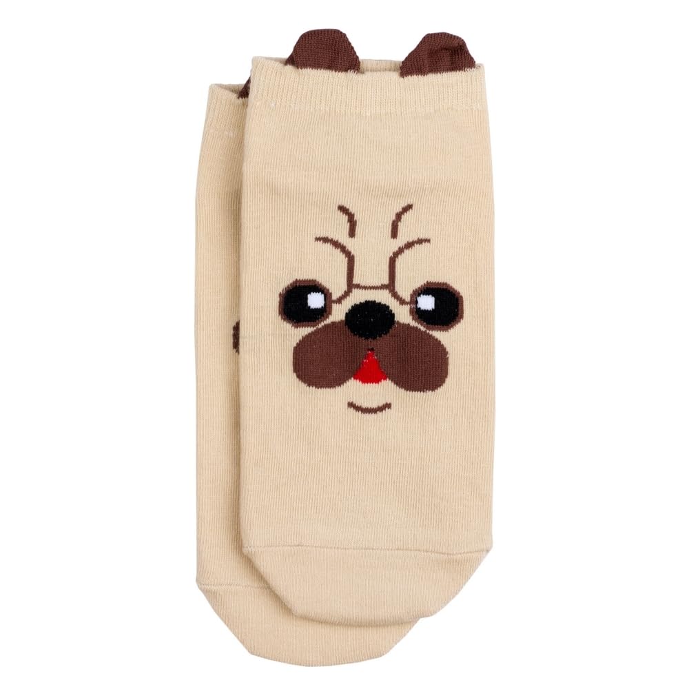 JOE COOL Socks cotton & spandex ankle pug light brown