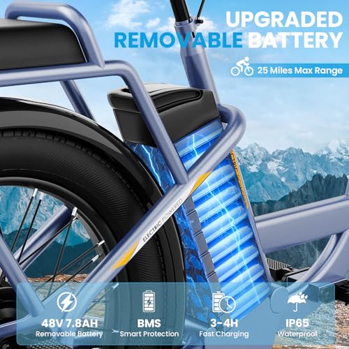 Image of Caroma Peak 1200W Electric Scooter with Seat, 20 inch Tires,30Miles&20MPH | All Terrain E Scooter with 2 Seats,Adjustable Electric Scooter for Adults with Basket,Adult Electric Bicycles Style Scooter