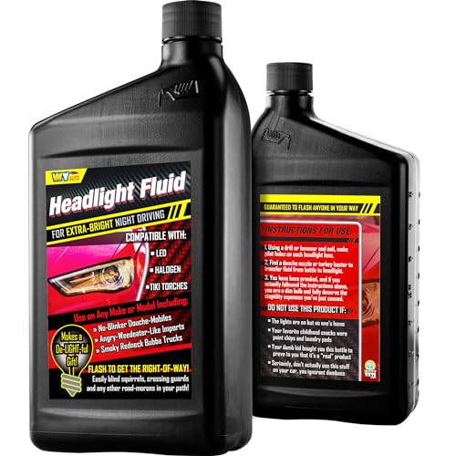 Witty Yeti Headlight Fluid Car Gag Gift Makes Hilarious Fun of Automobile Inept Pals. Hysterical Hit for Secret Santa & White Elephant Parties! Give Your Friend a Funny Car Prank Product