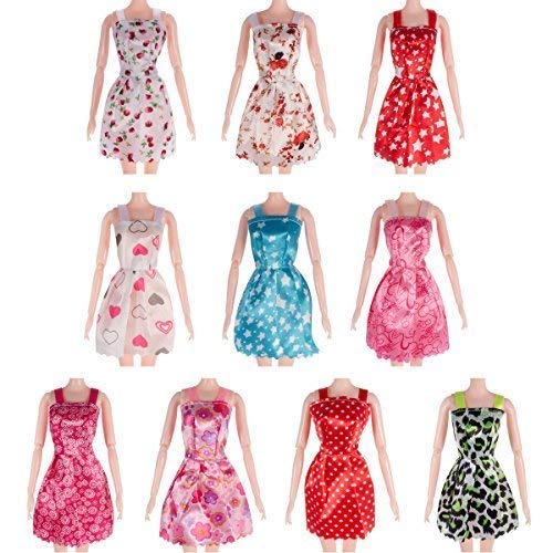 iDream Doll Accessories - Assorted Handmade Fashion Clothes for Dolls (Pack of 12) | Stylish Outfits for 28cm-30cm Dolls for Kids & Doll Collectors 2