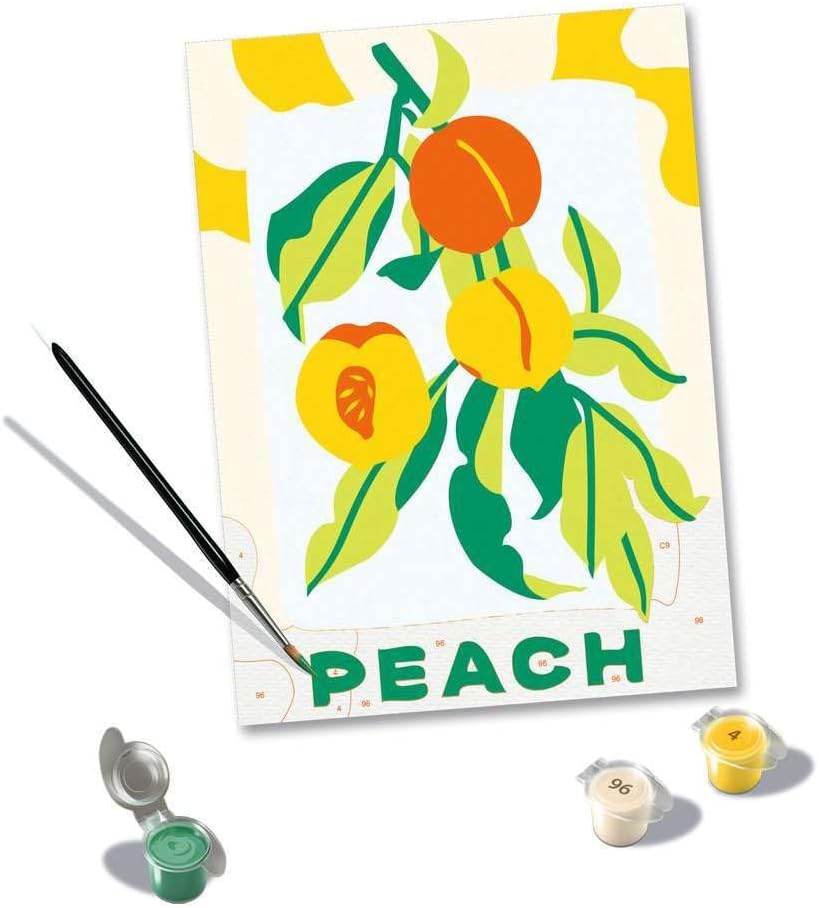 Ravensburger CreArt - Malen nach Zahlen 25517 - Pfirsiche - ab 12 Jahren für Einsteiger