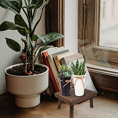DOITOOL Estande de Plantas de Madeira Titular Vaso de Flores De Madeira Display Stand Rack Plantador