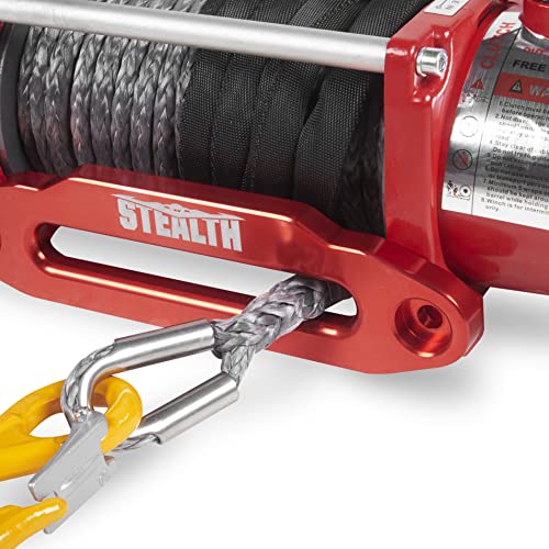 Stealth V2 13500lb 12v Kabellose Budget-Bergeseilwinde - Hochleistungsmotor, Vollstahl-Getriebe, Schwerlast-Dichtring-Solenoid, 2 Drahtlose Fernbedienungen, Benutzerfreundlich - Synthetikseil