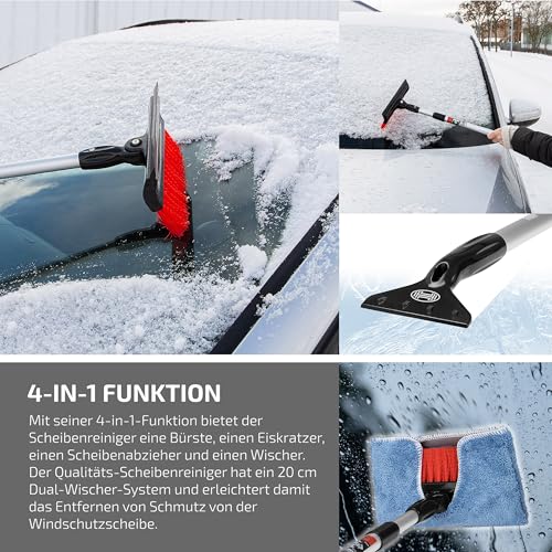 HEYNER® Eiskratzer 4in1, faltbarer Scheibenreiniger mit 20 cm – Ansicht 3