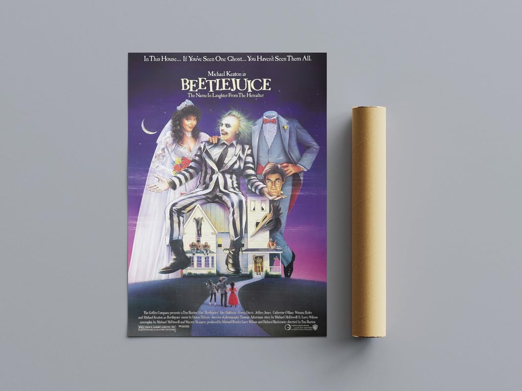 Pixie Posters Multi Colour 80S Classic Movie Posters Beetlejuice Wall Art (A3 Size 29.7Cmx42cm)