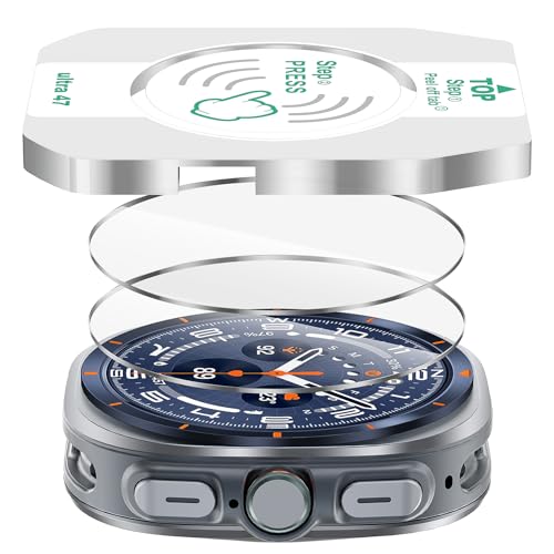 Film protection Galaxy Watch 8 Ultra 47mm verre trempé anti choc Suoman lot de 2