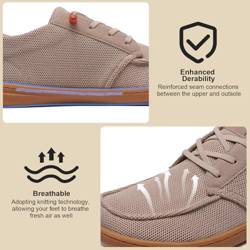 Image of Men's Barefoot Wide Toe Box Shoes - Minimalist Barefoot Shoes with Zero Drop Sole Extra Wide Slip on Walking Shoes for Men
