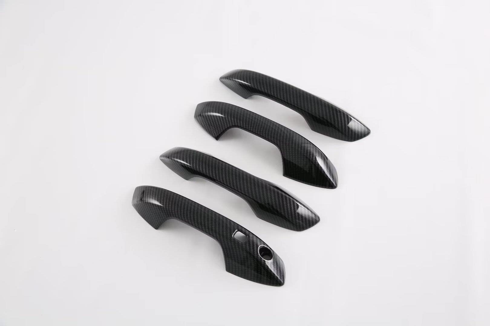 GZBFTDH for BYD Atto 3 Accessories Car Side Door Handle Covers, Carbon Fiber Set Exterior Protector Trim 4Pcs Set 2022 (Carbon)
