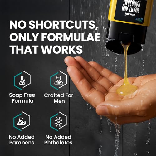 Image of Smart And Handsome Maxx Detox Shower Gel | Deep Cleanses Pollutants | Gently Exfoliates Dead Cells | With Ginseng To Revitalizes Dull Skin & Pha+Bha To Deep Cleanses Pollutants | 250ml