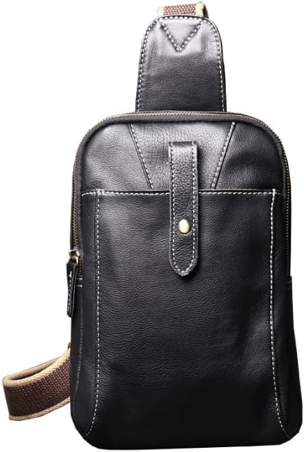Men's Chest Bag Casual Small Shoulder Top Layer Cowhide Crossbody
