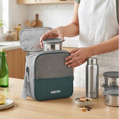 MILTON Glossin Stainless Steel Lunch Box, Teal Green Teal Blue - Image 5