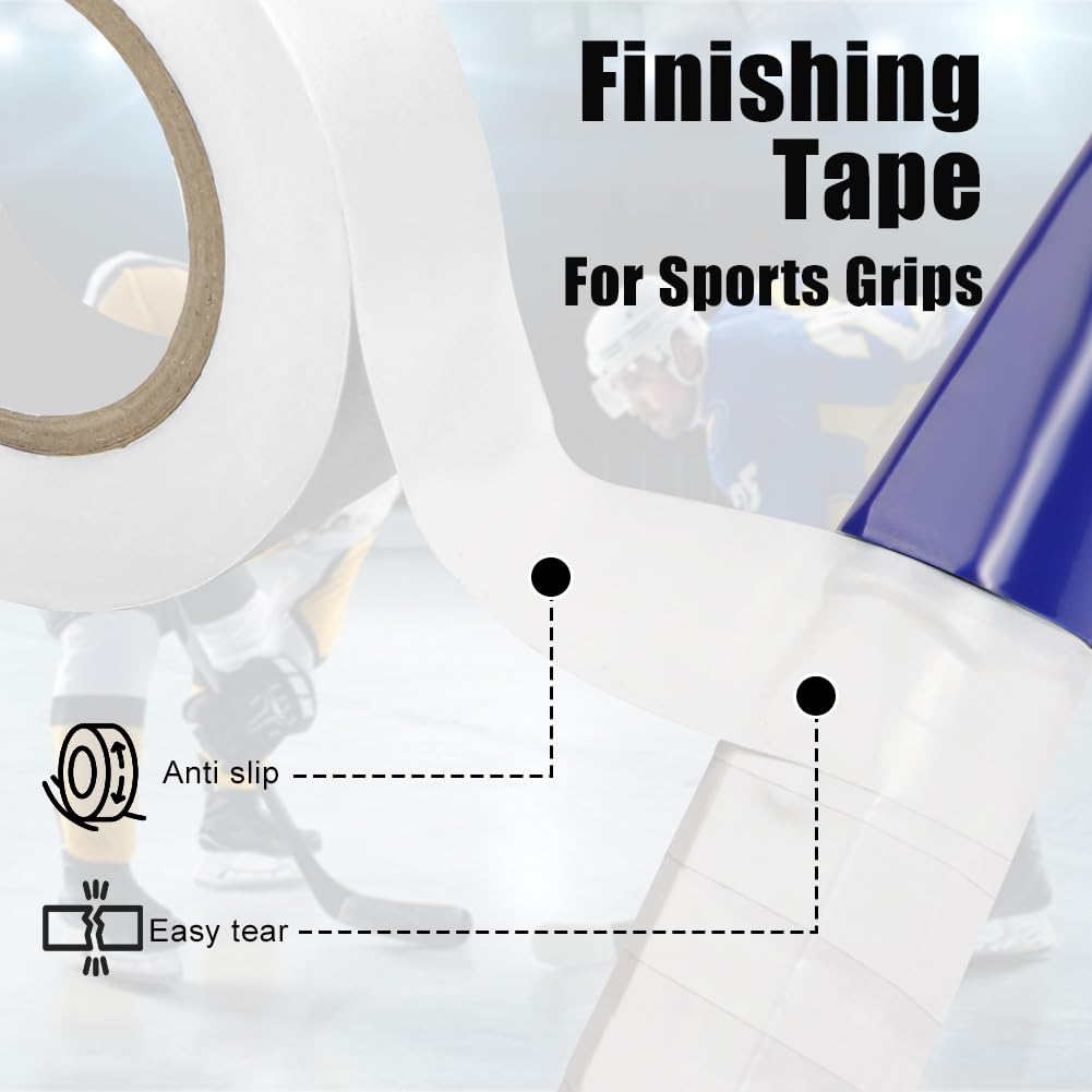 Nastro per Hockey, PVC Grip-Tape, Multiuso Tape Sportivo Anti-Scivolo E Auto-Adesivo, Resistente E Adesivo per Sport all'Aria Aperta, Attrezzatura per Il Fitness, Impugnature da così Via-20m