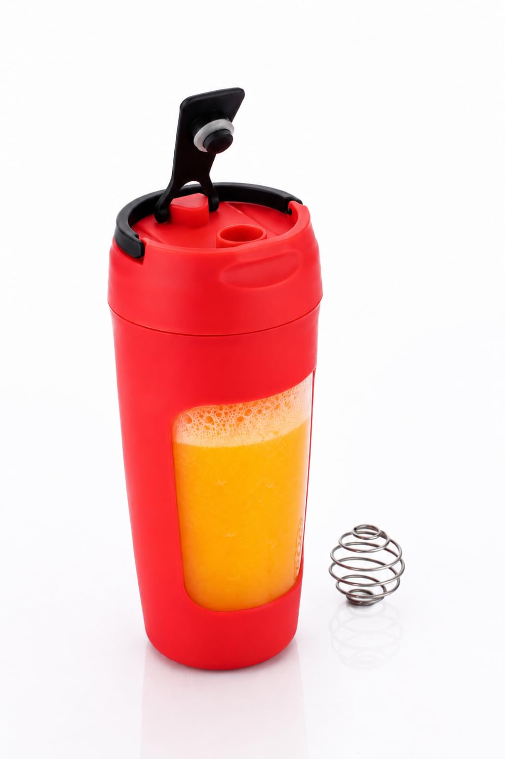 RETAIL PARATPAR Reusable Protein Shaker Cup with Mixing Ball | Multiple Colours, Clear Window, Carry Handle, Stainless Steel Whisk, Leak-Proof Lid-image-14