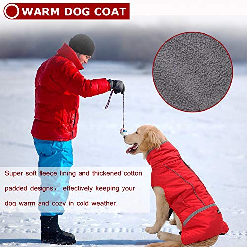 Qbleev QB Warm Dog Coat Reflective Winter Jacket, Waterproof Windproof Dog Turtleneck Clothes For Cold Weather thumb #3