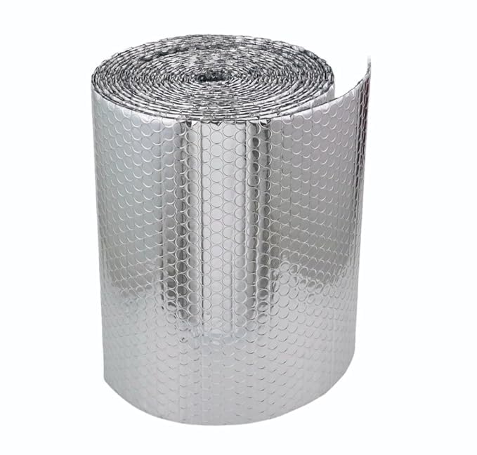 Image of Livshine Double Reflective Aluminum Foil Heat Insulation 12MM Thick Bubble Shield, Reflective Window Insulation Radiant Barrier Roll for Windows and Roof Weatherproofing (12mm 1.2Mtr x 2Mtr)