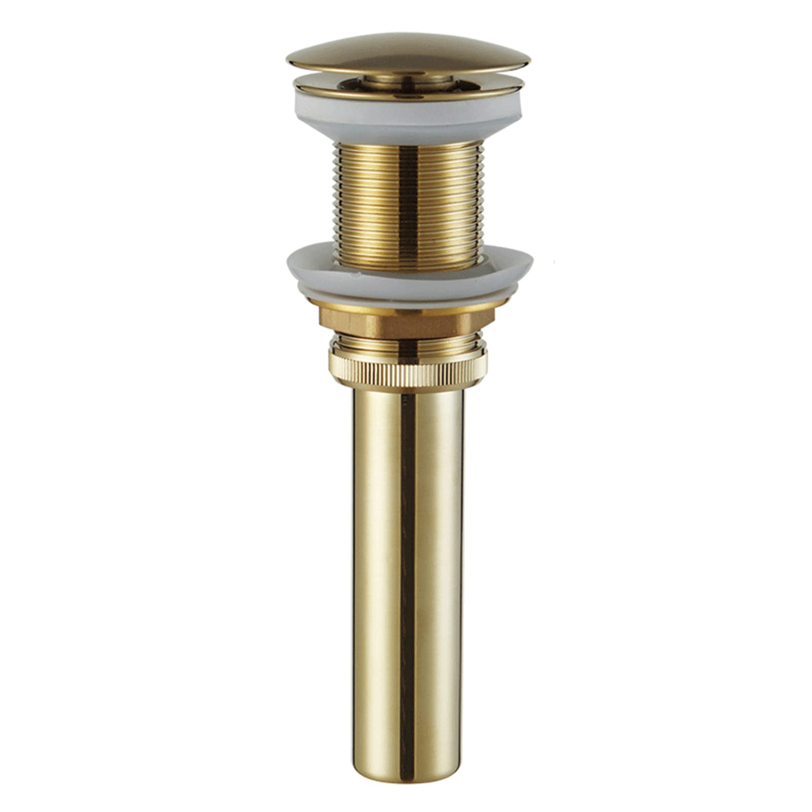 Desague Lavabo Sin Rebosadero,Oro Cepillado,Valvula Lavabo Universal,Valvula Desague Lavabo Click Clack,Desagüe De Rebote,Latón Anticorrosión,Con/sin Orificio De Rebosadero,Oro Cepillado B
