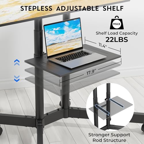 BONTEC Mobile TV Stand for 32-85 Inch TVs, Tilt & Height Adjustable by BONTEC - Image 6