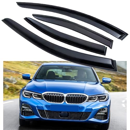 SHIBIDEBAOHUA Side Window Visors Wind Deflectors Sun Rain Guards Compatible with 2019-2025 BMW...
