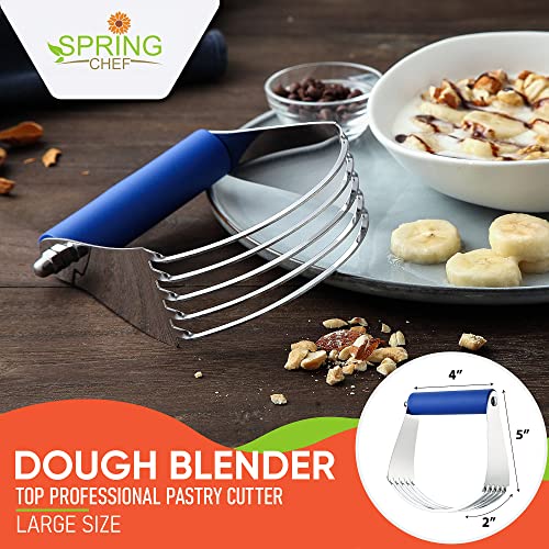 Image of Spring Chef Large Dough Blender For Baking - Pro Pastry Blender - Sapphire