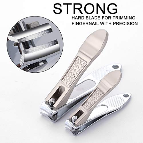 FAMILIFE Manicure Set, 8 in 1 Professional L13 Manicure Kit Nail Clipper Set Stainless Steel Pedicure Tools Kit Portable Grooming Kit with Pink Leather Travel Case for Women Girl