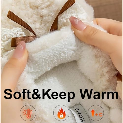 Cute Butterfly Fuzzy Women's Slippers Winter Fluffy Open Toe House Slippers Slip On Plush Bedroom Shoes Indoor Outdoor4