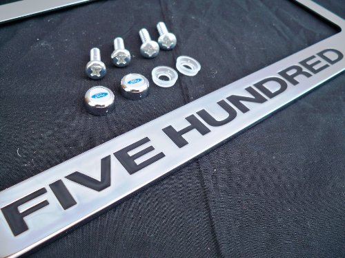 Ford Five Hundred Chrome Metal License Plate Frame With Screw Caps #TOP1