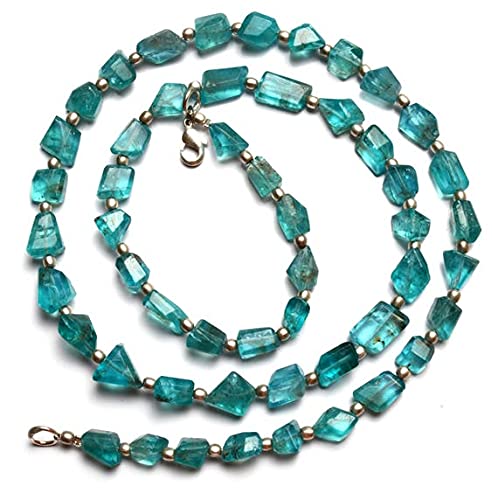 Apatite naturelle en perles facettées de 5-7mm pour créations haut de gamme