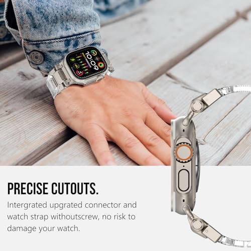 Image of KADES Rugged TPU Sport Band for Apple Watch Ultra 3 /2 /1 49mm, Metal Connectors for Apple Watch Series 11 /10 /SE3 46mm Series 9 /8 /SE2 /7 /6 /SE /5 /4 /3 /2 /1 45mm /44mm /42mm