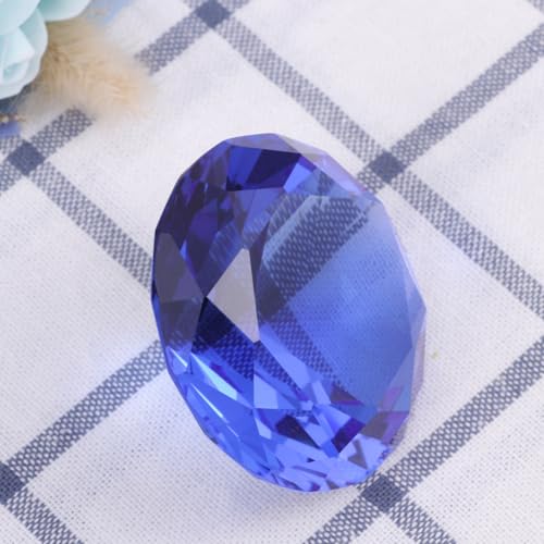JEWEDECO 60mmくりすたるダイヤモンド装飾品 ブルーカラーのフェイクダイヤモンド 結婚式やウェディングパーティーに最適ロマンチックな雰囲気演出するオーナメント [5]