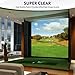 Golf Impact Screen with Upgraded Grommet Slings, 3D Air Mash Golf Simulator Impact Screen for Training, Golf Simulators Hitting Mat for Home, Indoor, Outdoor (9.8 ft x 9.8 ft (118'' x 118''))