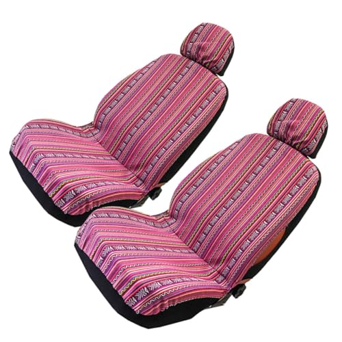 Fundas de asiento para coche con estilo étnico rosa: viaja con máxima comodidad y color