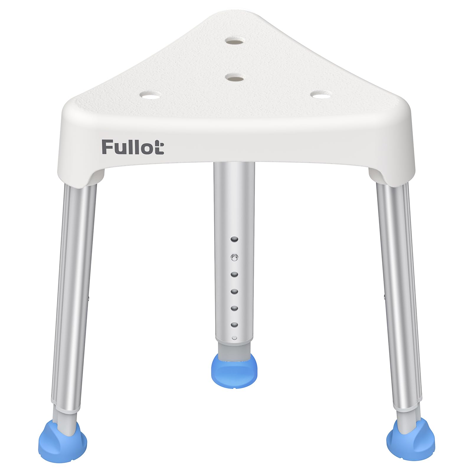 Space-Saving Triangular Shower Chair for Elderly and Disabled, 400 lbs Adjustable Shower Stool Seat with Stable-Bracing, Non-Slip Tub Seat, Tool-Free Assembly