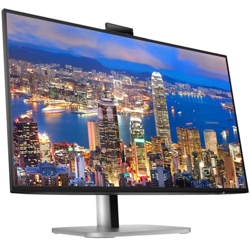 Image of HP Series 7 Pro 27-inch 727pm & 727pk 4K UHD 2160P Conferencing Monitor, 2-Pack, Webcam and Mic, Daisy Chain Connectivity, Displayport, USB-C with 100W PD Bundled with Desk Mount Dual Stand