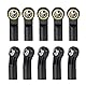 AXspeed 10pcs/Set M3 Link Tie Rod End Metal Ball Joint Head for 1/10 RC Crawler Car Boat (Black)