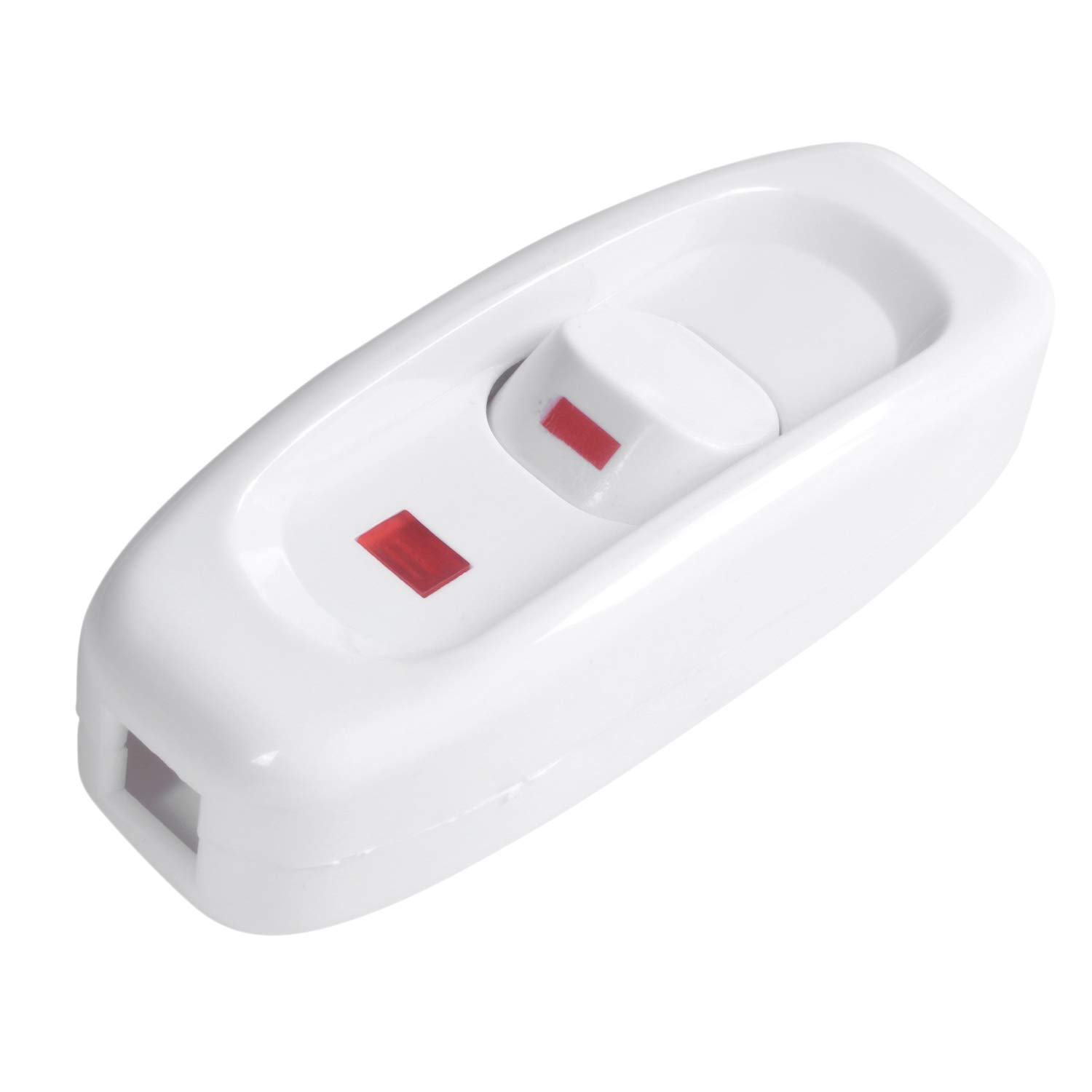 Ghulumn White Plastic in-line Cord Light Lamp Switch