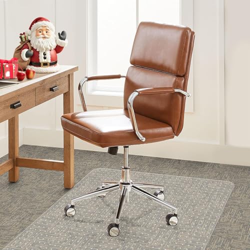 Office Chair Mat for Carpet: 36' x 48' Plastic Heavy Duty Computer Desk Mats for Low Flat and No...