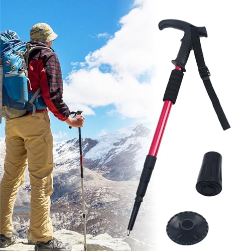 Collapsible Trekking Poles Aluminum Alloy Walking Stick Portable Hiking Pole Suitable for Outdoor...