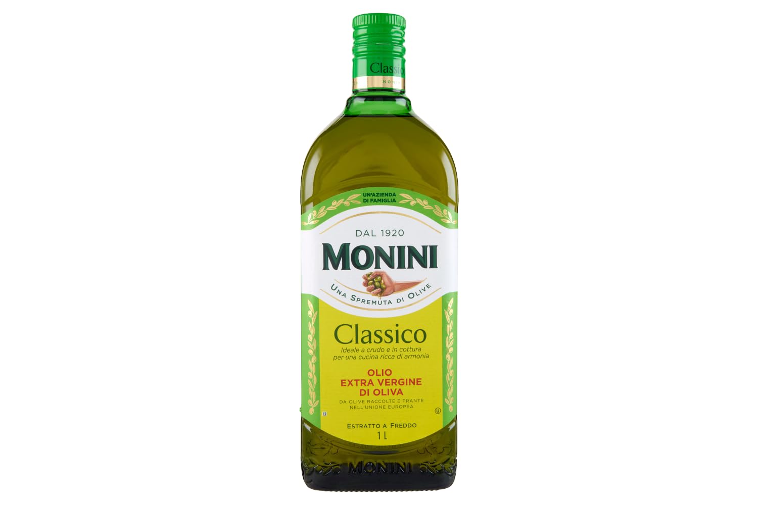 Italian Gourmet bundle für Monini Classico Olivenöl Extra Vergine 6x1L, kaltgepresst, italienisches natives Olivenöl, Küche & Salate + Italian Gourmet polpa