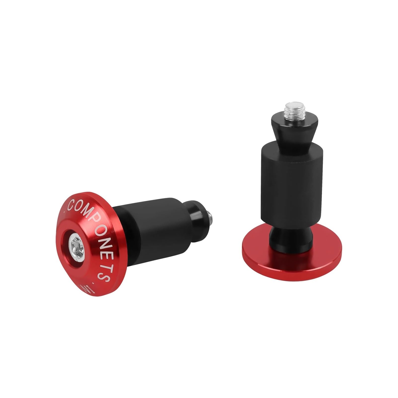 Bar end plugs moto universel rouge guidon 22mm customisation