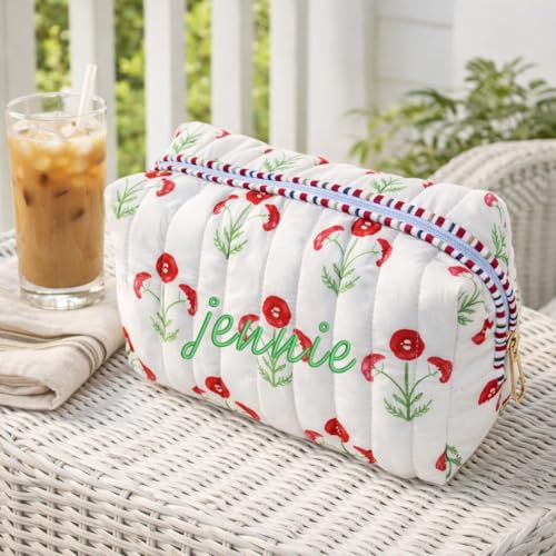 Bolsa Quilted Roja Personalizada 16x17.5x6 miniatura 2