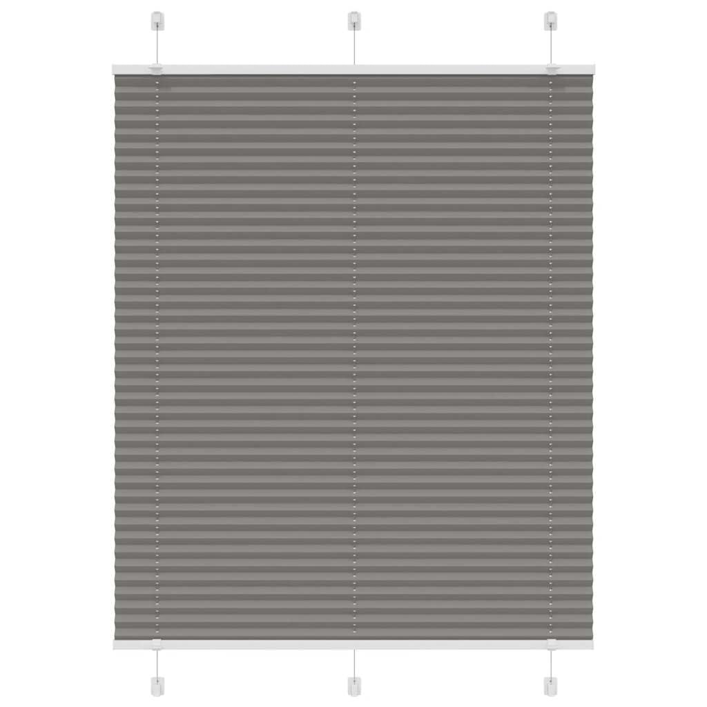 Tenda plissettata in poliestere, 105 x 150 cm, antracite | Larghezza tessuto 104,4 cm, 100% poliestere, oscurante, montaggio a parete o senza foratura, design moderno
