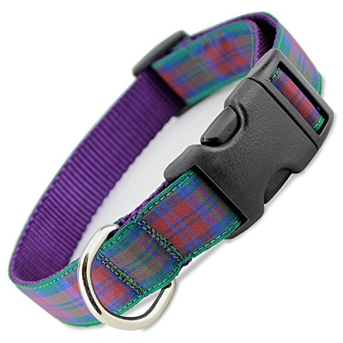 Plaid Dog Collar, Lindsay Tartan, Small, Dogs 11-22 lbs (Collar: 5/8