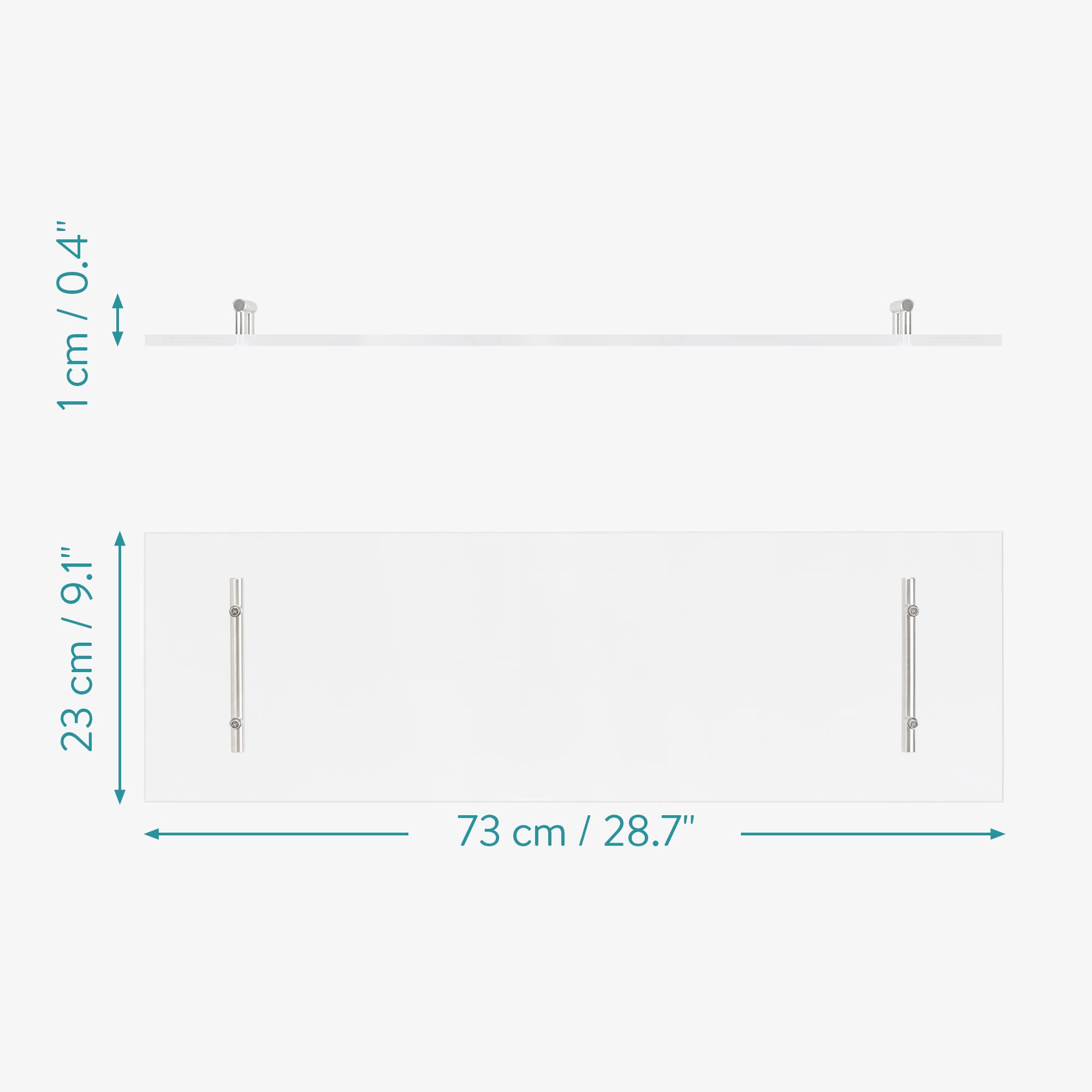 Navaris Vassoio Vasca da Bagno Plexiglass 73x23cm - Tavolino Vasca Bagno Acrilico - Mensola Porta Oggetti - Tavolo Appoggio Bathtub Tray Trasparente