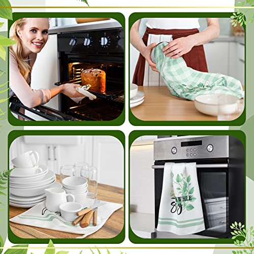 Set Of 6 Eucalyptus Kitchen Towels Spring Summer Dish Towels Absorbent Tea Towels 24 X 16 Inch Eucalyptus Get Cozy Lover Gifts Holiday Wedding Gifts Hand Towels For Farmhouse Kitchen Bathroom Decor #TOP3