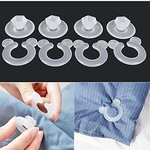 Xinhongo 24 Set Bed Duvet Donuts Holders Duvet Comforter Clips,Blanket Fasteners,Comforter Grippers,Fasteners Keep Corner in Place,Prevent Bunching and Shifting