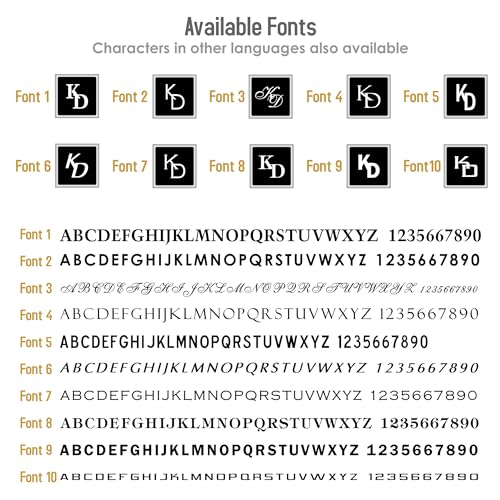 Mancuernillas personalizadas en oro y ónix negro miniatura 4