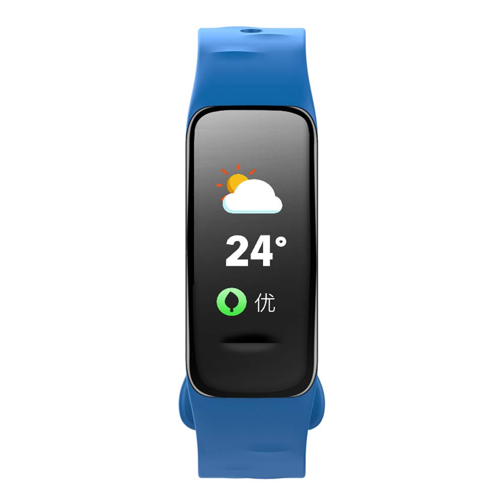 Atlanta Fitness Tracker z pulsometrem, GPS, pulsometrem, ciśnieniem krwi, tlenem, kolorowym wyświetlaczem, smartwatch, zegarek 9702 (niebieski)