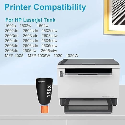 Image of CANOFF 158X Toner Cartridge for HHP 158X Toner Reload Kit, Large Volume 5000 Pages Yield for HHP LJ Tank 1005w, 1020w, MFP 2606sdw, 1020, 1005, 2605sdw,1604w,1602,2602 Series (Pack of 10Pcs.)
